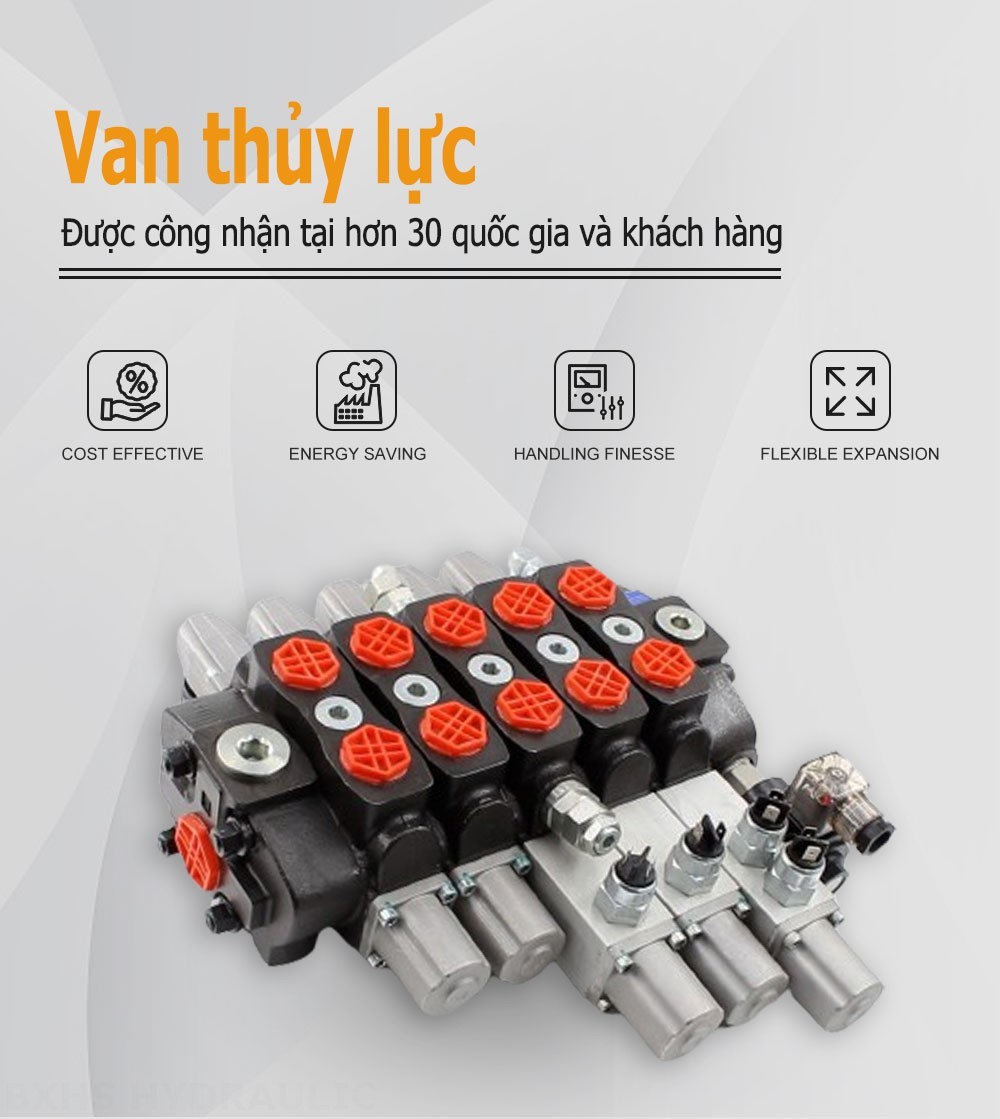 SD8 Điều khiển thủ công Xy lanh 5 Van định hướng phân đoạn